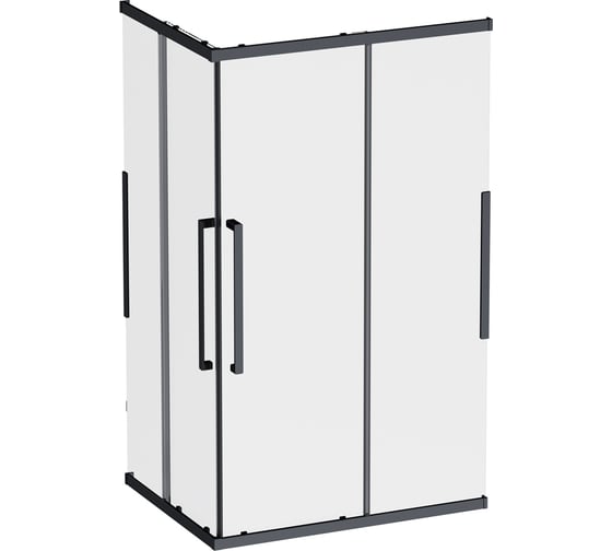 Изображение товара Душевое ограждение AM.PM Func Square Slide 120x90, черный, прозрачное W84G-403-12090-BT