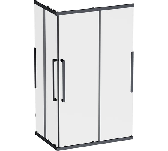 Изображение товара Душевое ограждение AM.PM Func Square Slide 120x80, черный, прозрачное W84G-403-12080-BT