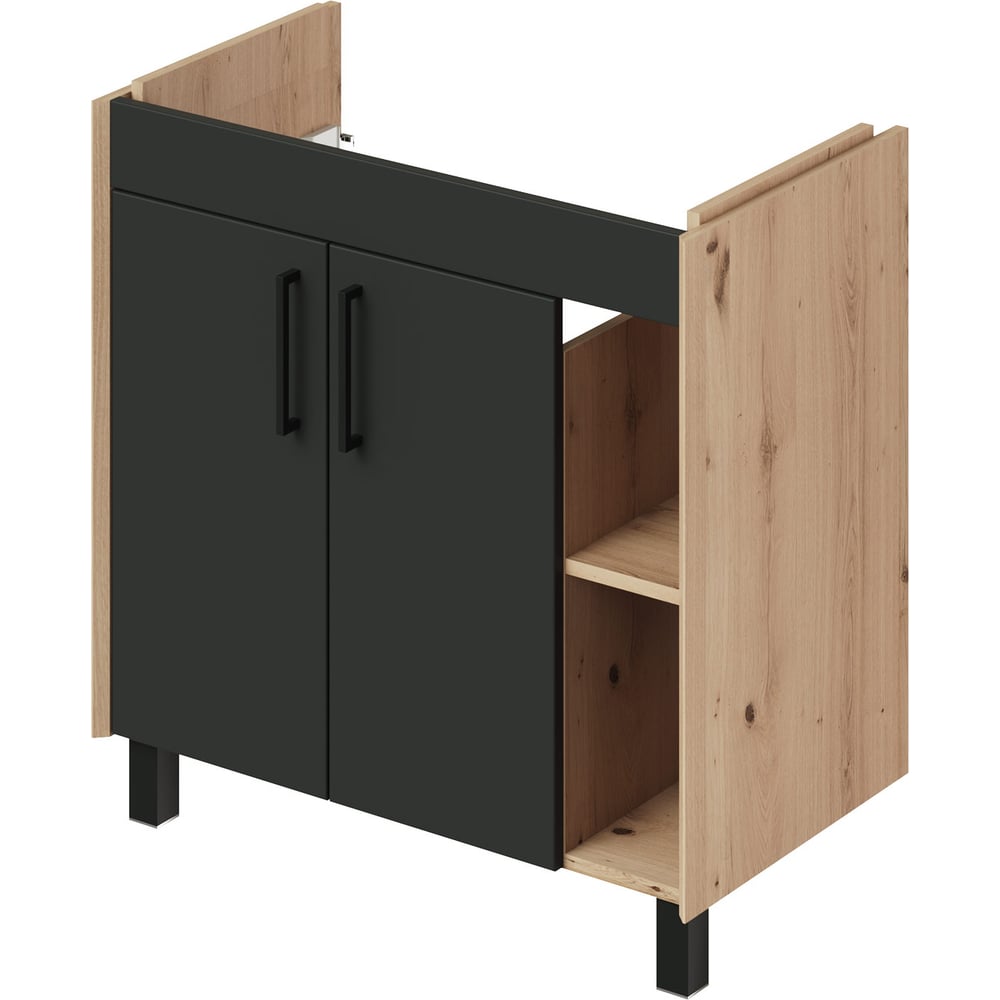 Изображение товара Напольная тумба под раковину IKA lite 80 графит 782x444 мм