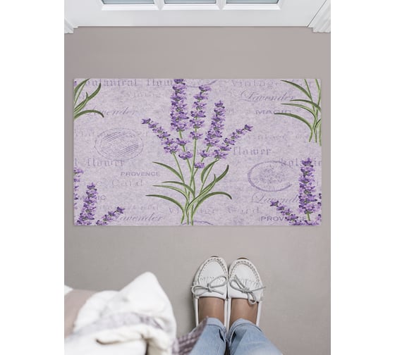 Изображение товара Придверный коврик в прихожую JOYARTY с принтом Цветочный винтаж, 45х75 см door_423825