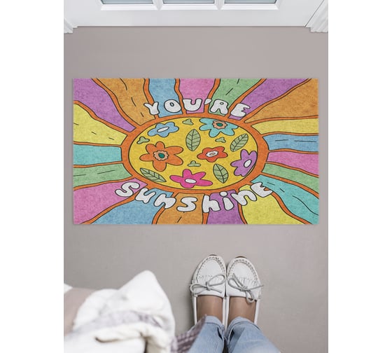 Изображение товара Придверный коврик в прихожую JOYARTY с принтом Солнечный свет, 45х75 см door_423254