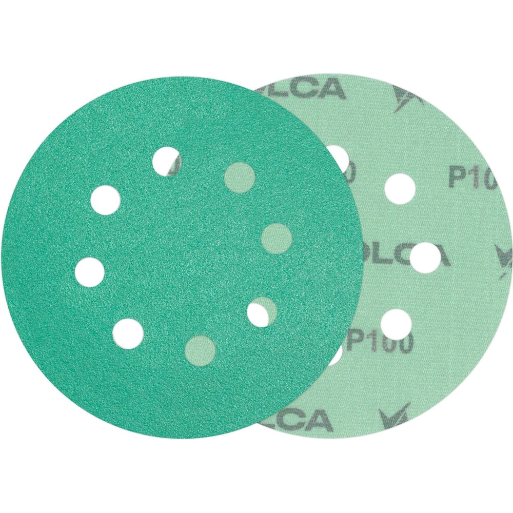 Изображение товара Диск абразивный на пленочной основе Emerald 125 мм 8 отверстий P100 100 шт