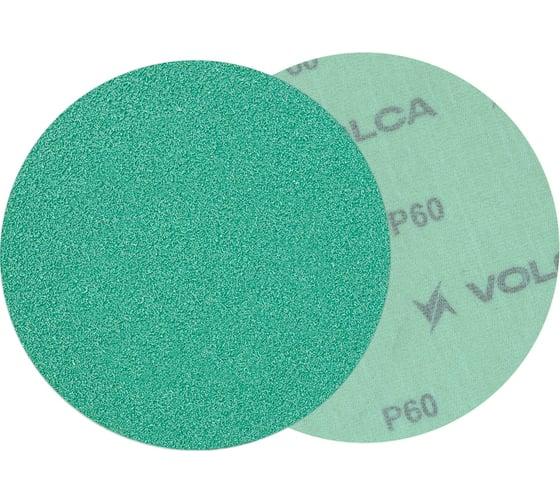 Изображение товара Диск абразивный на пленочной основе Emerald 125 мм, без отв., P60, 100 шт VOLCA 55210104006