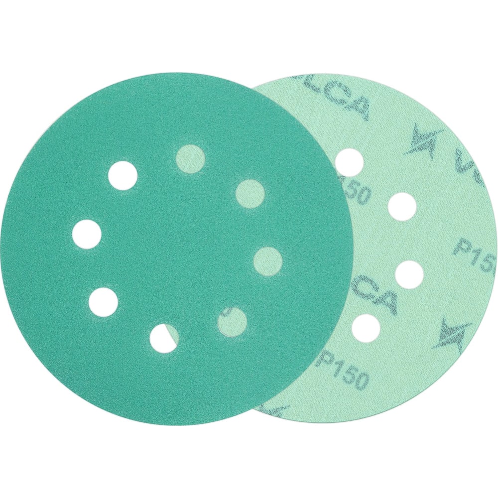 Изображение товара Диск абразивный Emerald 125 мм P150 8 отверстий 100 шт VOLCA 55210114015