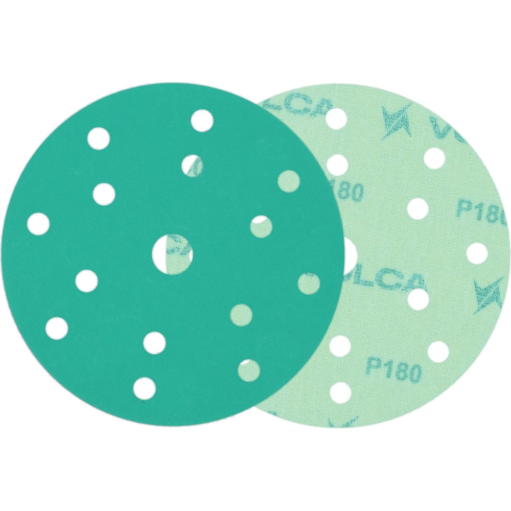Изображение товара Диск абразивный на пленочной основе Emerald 150 мм 15 отверстий P180, 100 шт VOLCA