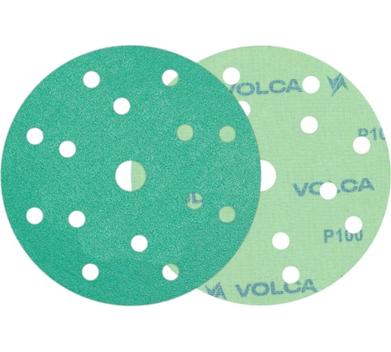Изображение товара Диск абразивный на пленочной основе Emerald 150 мм, 15 отв., P100, 100 шт VOLCA 55210224010