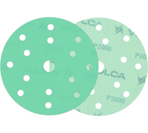 Изображение товара Диск абразивный на пленочной основе Emerald 150 мм, 15 отв., P2000, 100 шт VOLCA 55210224200