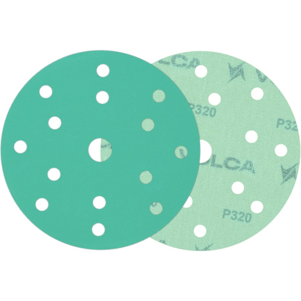 Изображение товара Диск абразивный на пленочной основе Emerald 150 мм 15 отверстий P320 100 шт
