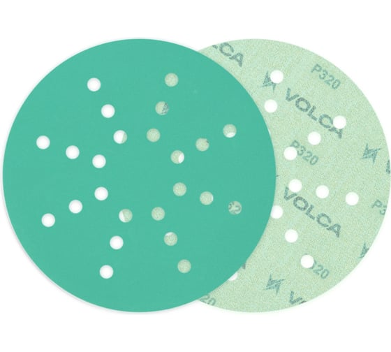 Изображение товара Диск абразивный на пленочной основе Emerald 225 мм, 24 отв., P320, 50 шт VOLCA 55210333032