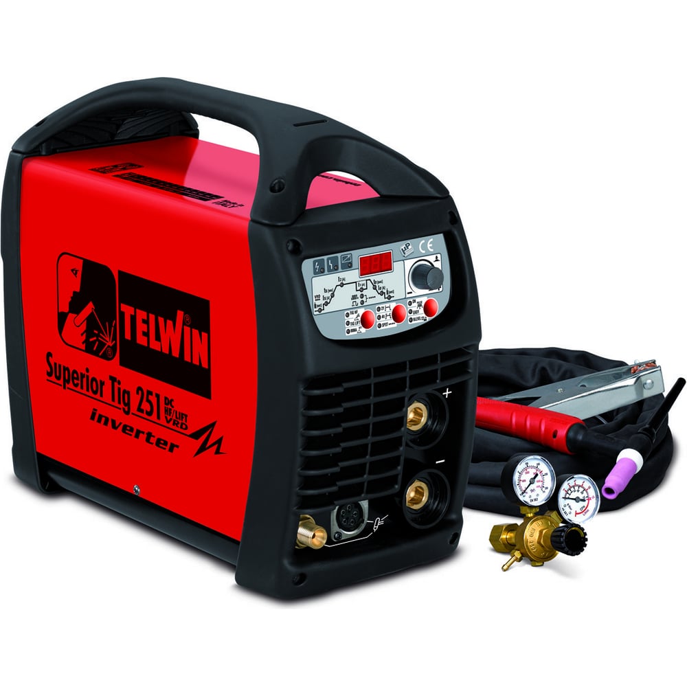 фото Сварочный аппарат telwin superior tig 251 dc-hf/lift vrd 400v + tig acc 816116