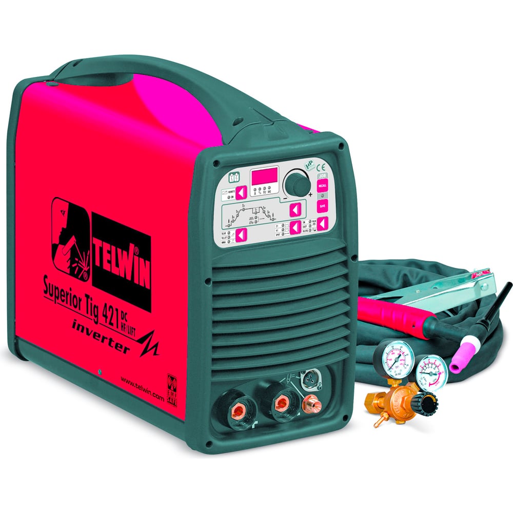 Изображение товара Профессиональный сварочный аппарат TELWIN SUPERIOR TIG 421 DC-HF/LIFT 400V