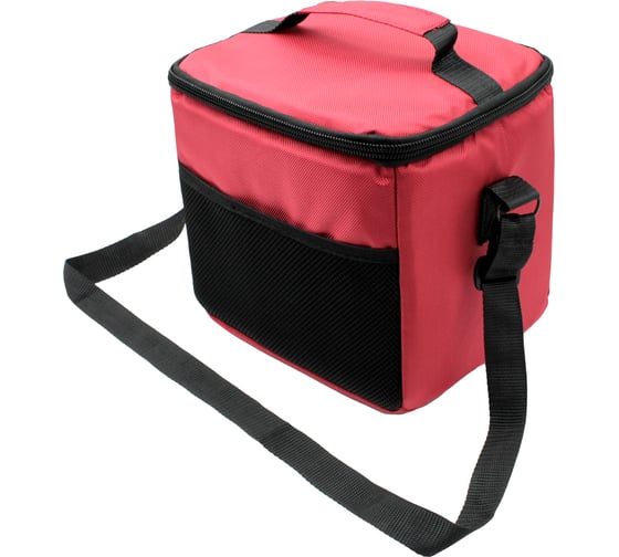 Изображение товара Сумка-холодильник недорогая изотермическая для продуктов еды пикника Бацькина баня 10 л, красная сумки-термосы 81444-ВИ