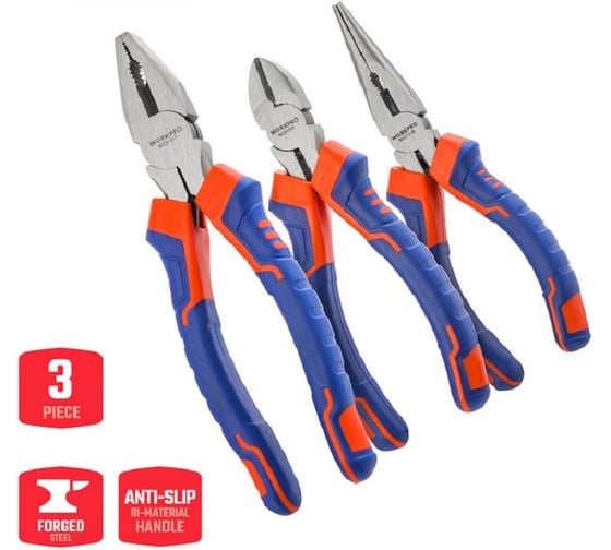 Изображение товара Набор губцевого инструмента WORKPRO 3 предмета WP201007