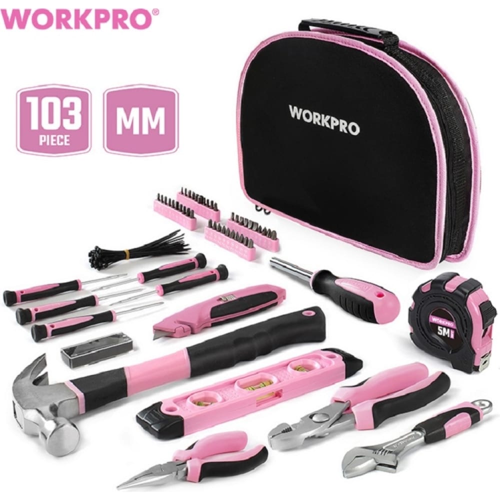 Набор инструментов для женщин WORKPRO набор инструментов workpro pink 103 пред wp206818