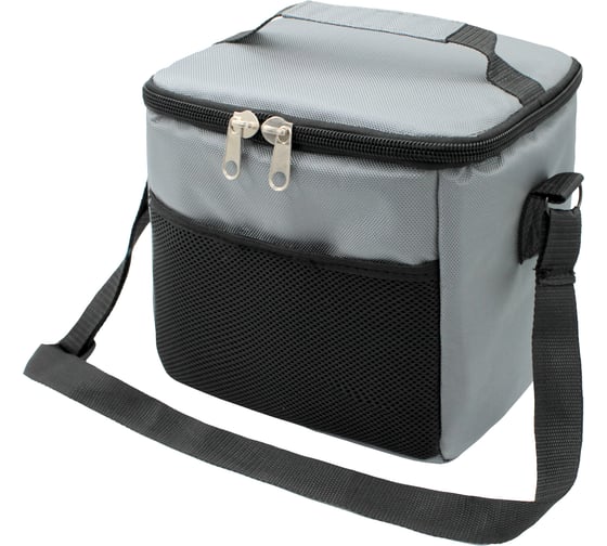 Изображение товара Сумка-холодильник для продуктов еды пикника Бацькина баня недорогая изотермическая, сумки-термосы 10 л, серая 81442-ВИ