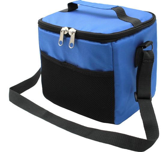 Изображение товара Сумка-холодильник недорогая изотермическая для продуктов еды пикника Бацькина баня 10 л, синяя сумки-термосы 81443-ВИ