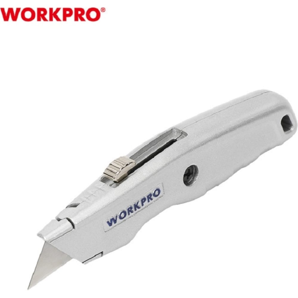 Алюминиевый выдвижной строительный нож WORKPRO алюминиевый масштабируемый аккумуляторный фонарик workpro