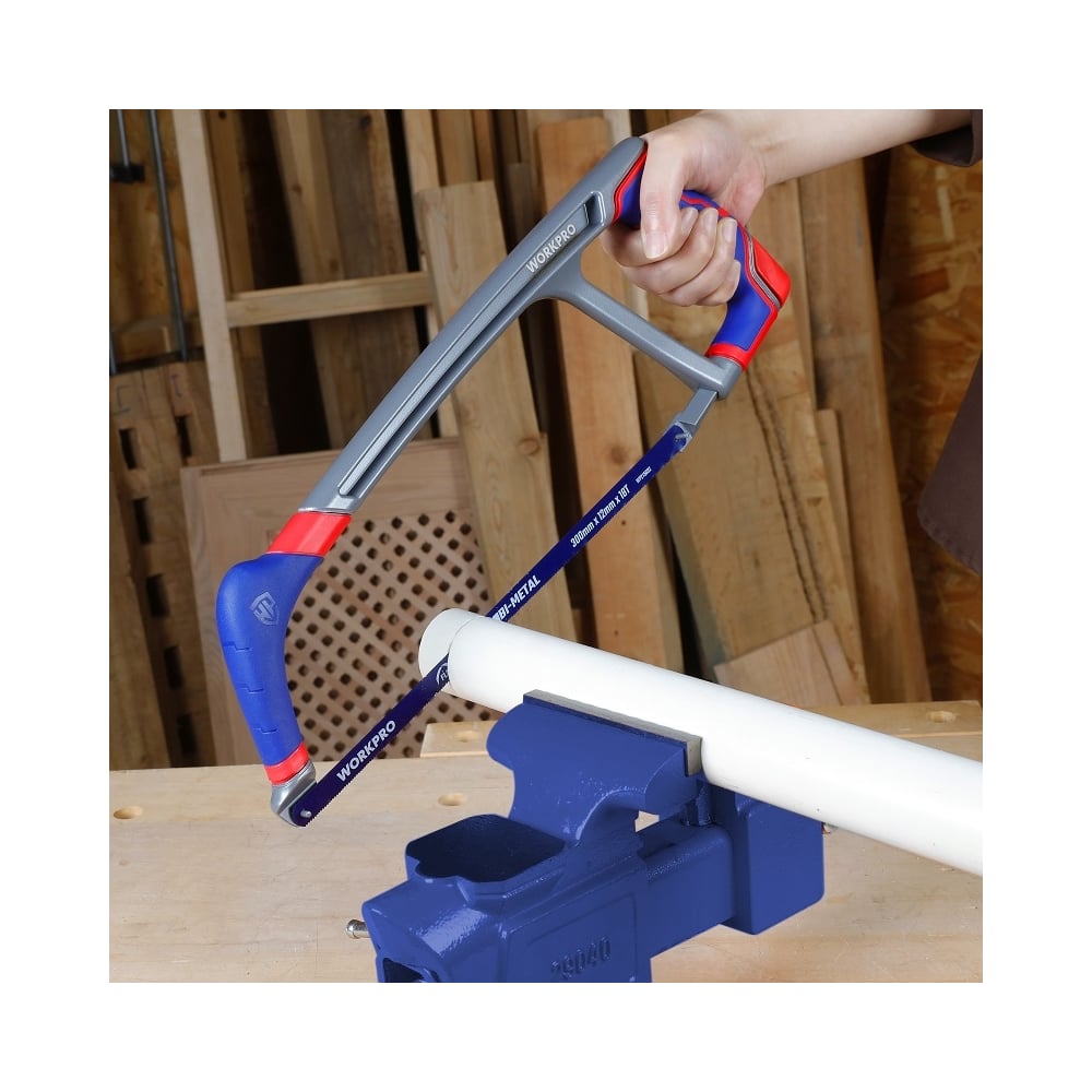 Изображение товара Ножовка по металлу WORKPRO алюминиевая сверхпрочная 300mm 24TPI WP215027