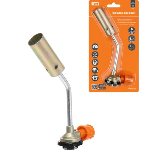 Изображение товара Газовая горелка TDM ELECTRIC  регулятор подачи, бутан, блистер, серия "Гранит" SQ1041-0101