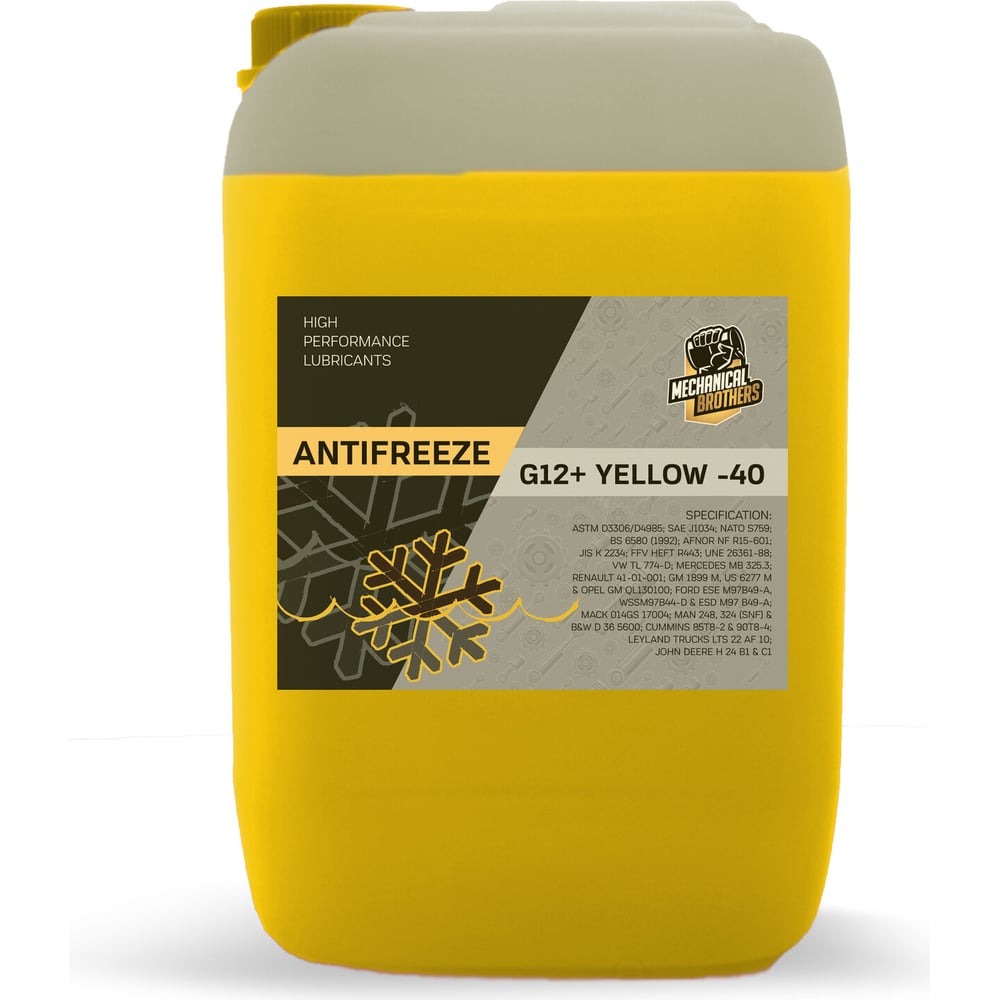 Изображение товара Охлаждающая жидкость MECHANICAL BROTHERS Mb antifreeze g12+ yellow 20л