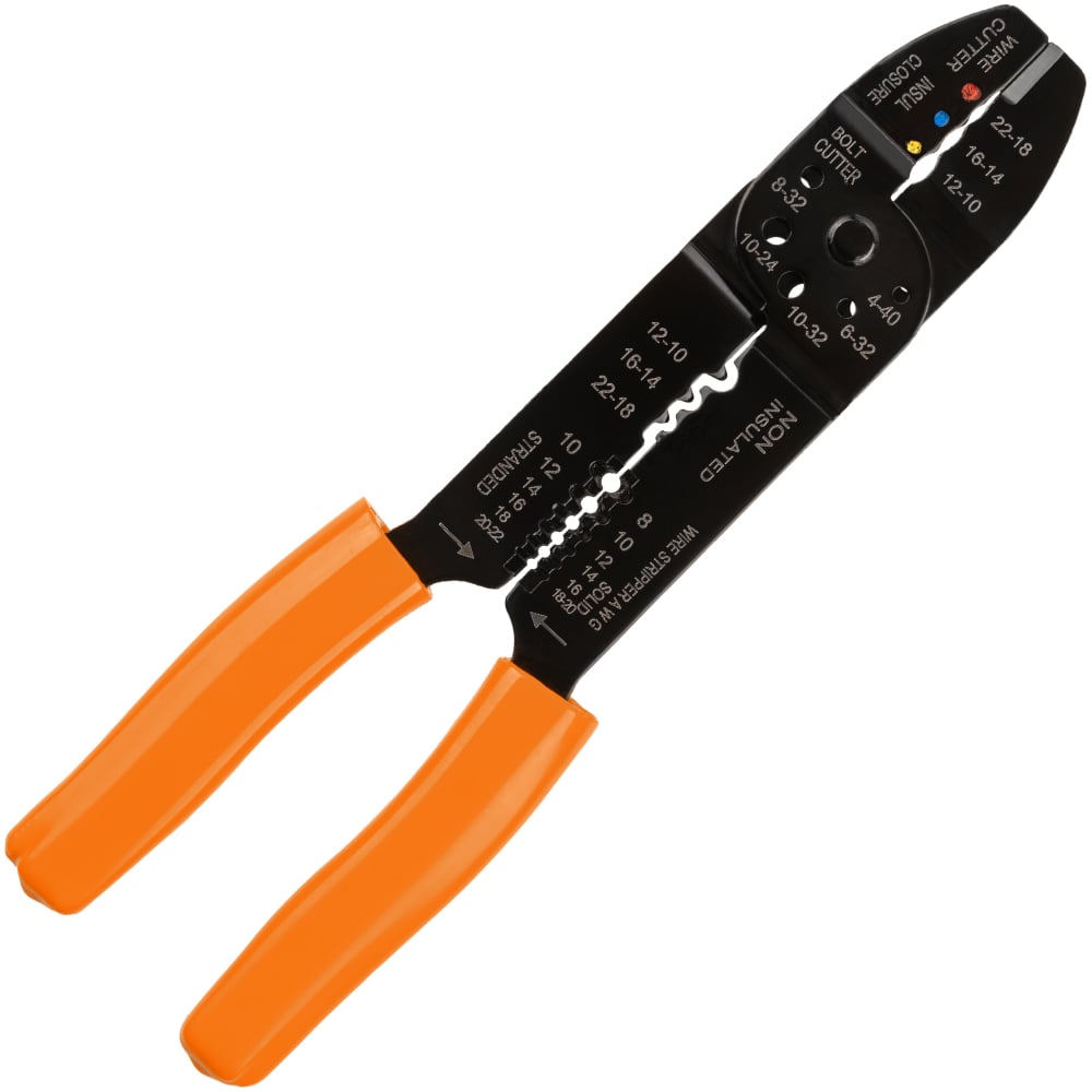 Изображение товара Универсальные обжимные клещи МастерЭлектрик SQ1001-0008 для кабелей и наконечников