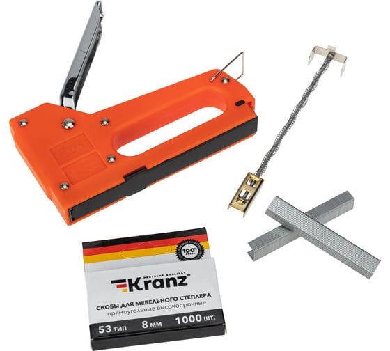 Изображение товара Набор степлер REXANT с металлической ручкой и 2000 скоб 8 мм, тип 53 12-5401-9