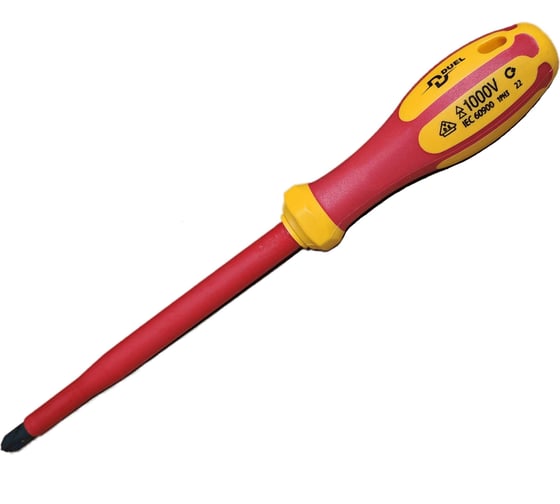 Изображение товара Диэлектрическая отвёртка DUEL 1000 В, крестообразный шлиц PH3, длина 270 мм DE02-003-150