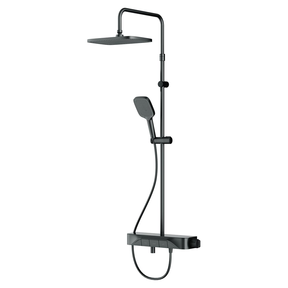 Изображение товара Душевая система AM.PM Func с термостатом, верхний и ручной душ, квадратный дизайн