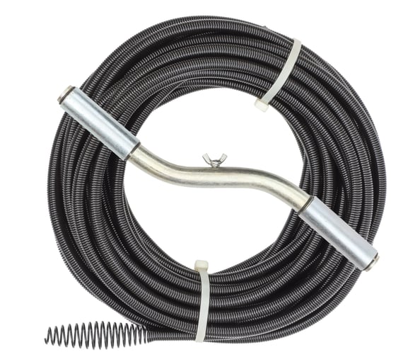 Изображение товара Спираль сантехника с универсальной насадкой для удаления засоров в трубах Ф до 110 мм и длиной до 23 метров CROCODILE 50310-10-23