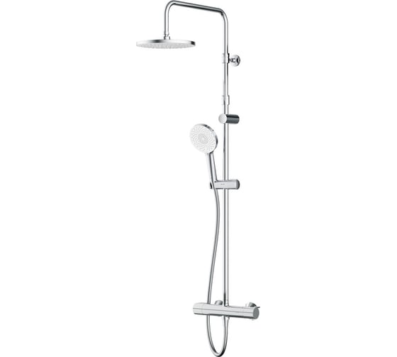 Изображение товара Душевая система AM.PM X-Joy смеситель для душа с термостатом, душевая штанга, верхний душ 220 мм, ручной душ, хром F0785A400
