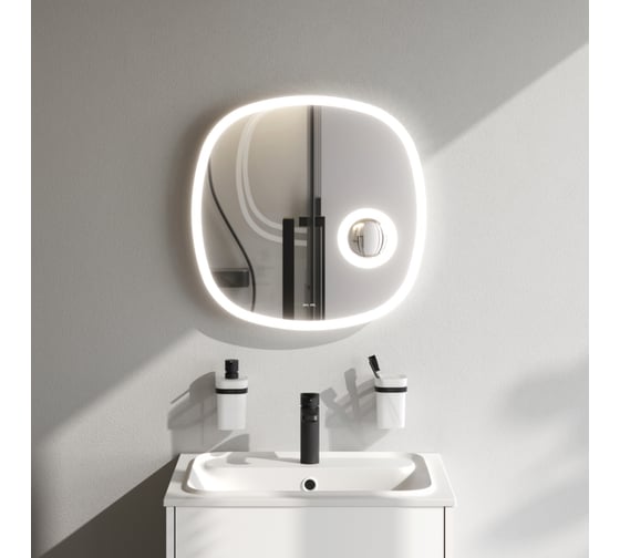 Изображение товара Настенное зеркало AM.PM Func с контурной LED-подсветкой, ИК сенсором и косметическим зеркало M8FMOX0553SA