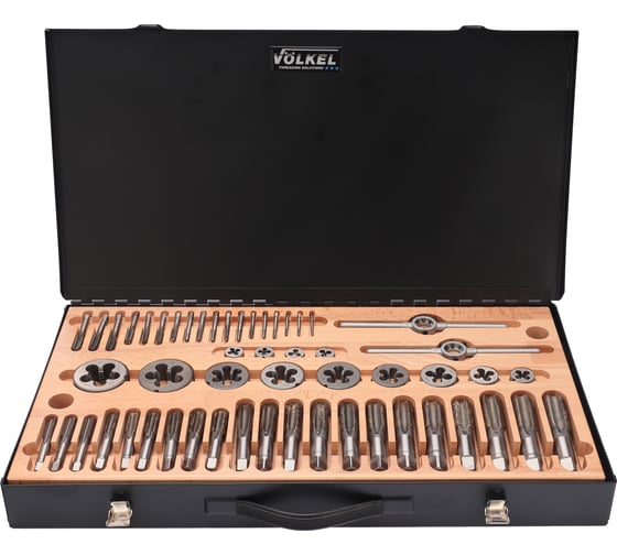 Изображение товара Набор метчиков и плашек VOELKEL M3-M24 HSS-G 61 предметов V48006