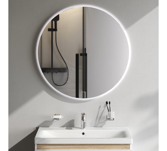 Изображение товара Круглое зеркало AM.PM X-Joy с интерьерной Led подсветкой, ИК-сенсором, 80 см M85MOX40801S