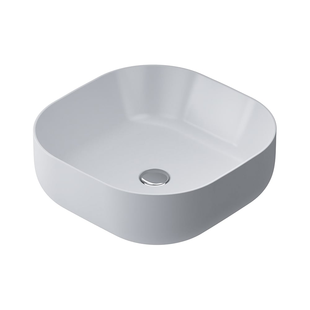 Изображение товара Накладная раковина AM.PM Func квадрат, 43 см, цвет белый глянец M8FWCC30430WG