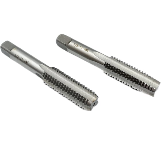 Изображение товара Метчик TORNERI дюймовый UNC 5/8" 11 нитей, комплект из 2-х штук, 9ХС 042030