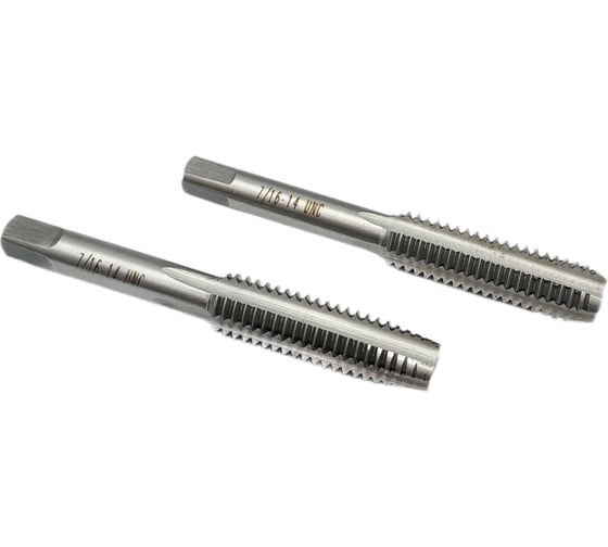 Изображение товара Метчик TORNERI дюймовый UNC 7/16" 14 нитей, комплект из 2-х штук, 9ХС 042031