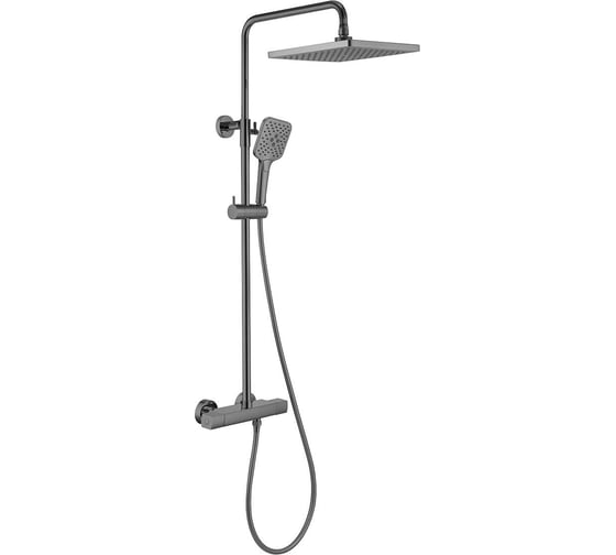 Изображение товара Душевая стойка VINCEA next термостатическая, вороненная сталь VSFS-1N0TGM