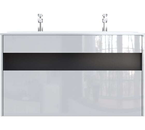 Изображение товара База с нишей AM.PM Func 1 ящик (pull-out), 120 см, цвет белый глянец M8FFUX1201WG