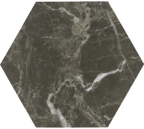 Изображение товара Комплект самоклеящейся пвх плитки LAKO соты, тёмно-коричневый мрамор, толщина 2 мм, 1.08 м², 30 шт. LKD-H-81021-1-GL