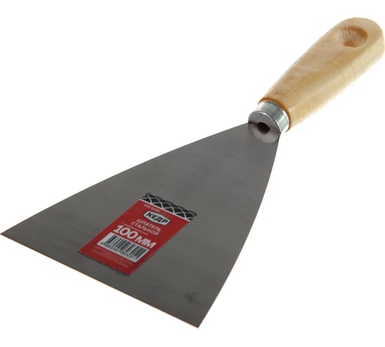 Изображение товара Стальной шпатель КЕДР 100мм, деревянная ручка 038-0100 26199
