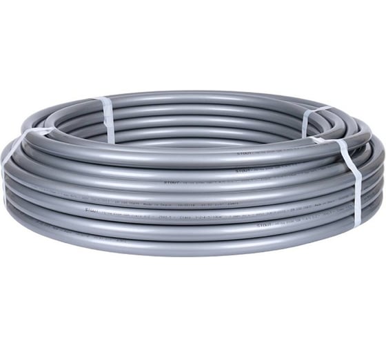 Изображение товара Труба из сшитого полиэтилена с кислородным слоем STOUT PEX-a 25х3,5 бухта 50 м серая SPX-0001-002535