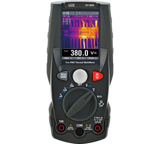 Изображение товара Мультиметр СЕМ DT-898 TRMS с встроенным тепловизором 482490