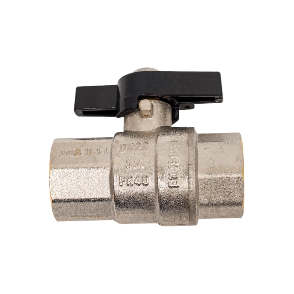 Изображение товара Шаровой кран КИТПРОМ 20 3/4 бабочка никелированная латунь