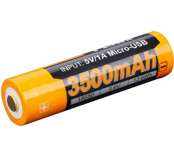 Изображение товара Аккумулятор Fenix 18650 с разъемом для USB ARB-L18-3500U