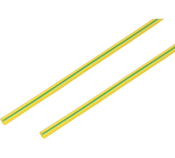 Изображение товара Термоусаживаемая трубка REXANT ТУТ нг 3.0/1.5 мм, 50 шт. по 1м, желто-зеленая 20-3007