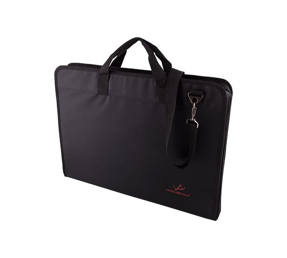 Изображение товара Папка VISTA-ARTISTA на молнии A2 77x58x6 см 100% нейлон широкая/черный SHH-02 416607