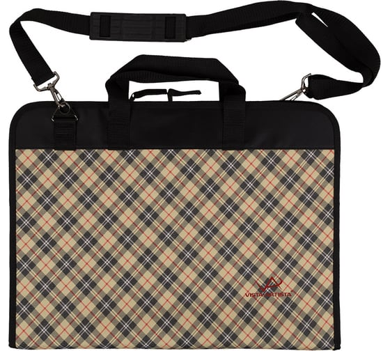 Изображение товара Папка VISTA-ARTISTA на молнии A3 48x35x2 см 100% нейлон узкая/клетка SHQ-03 485377