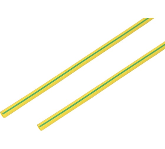 Изображение товара Термоусаживаемая трубка REXANT ТУТ нг 4.0/2.0 мм, 50 шт. по 1м, желто-зеленая 20-4007