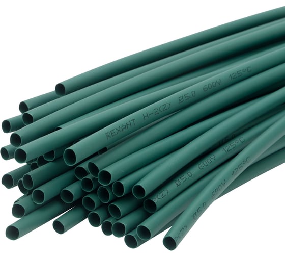 Изображение товара Термоусаживаемая трубка REXANT ТУТнг-LS (2:1)-5/2.5 зеленая 20-5003