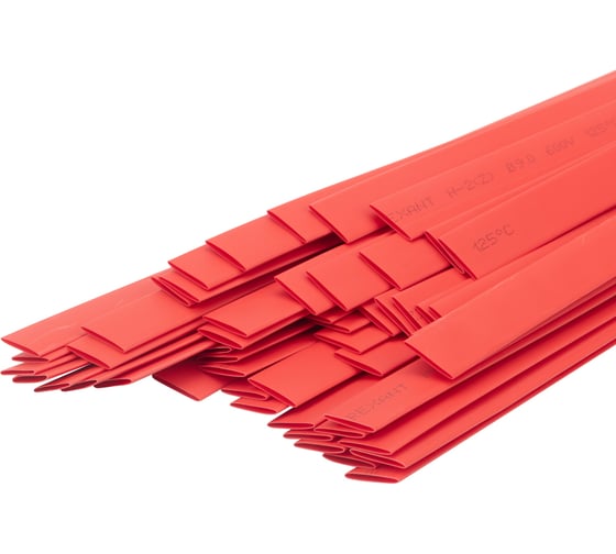 Изображение товара Термоусаживаемая трубка REXANT ТУТ нг 9.0/4.5 мм, 50 шт. по 1м, красная 20-9004